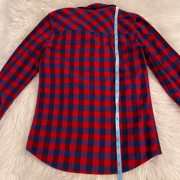 J Crew | checked button up | red & blue - Picture 9 of 11